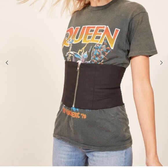 Reformation Tops - REFORMATION Rosemund BLACK waspie CORSET  S/M